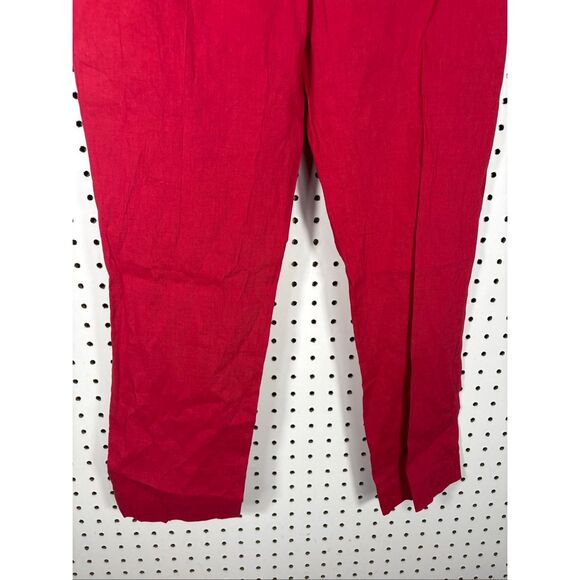 Theory Treeca pull on cherry good crunch pants size 4 - Picture 3 of 10